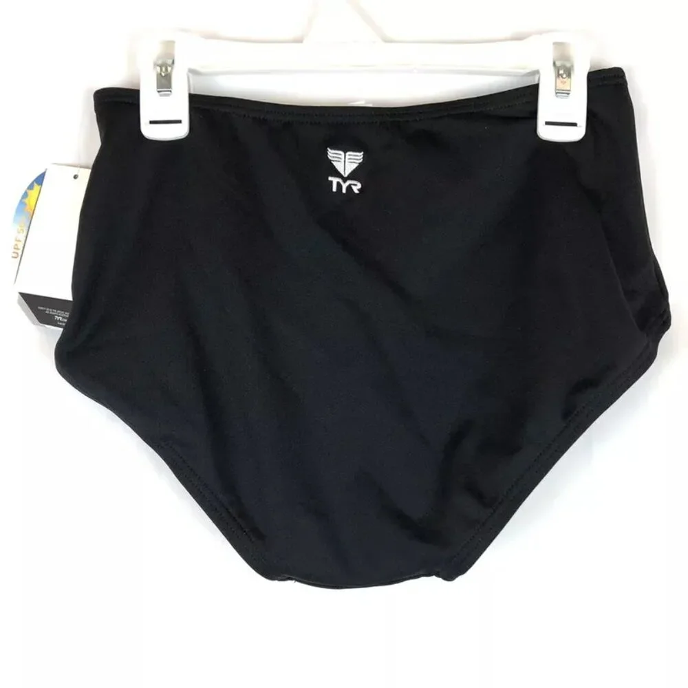 TYR, Women’s High Waisted Black Bikini Bottom, Size 6